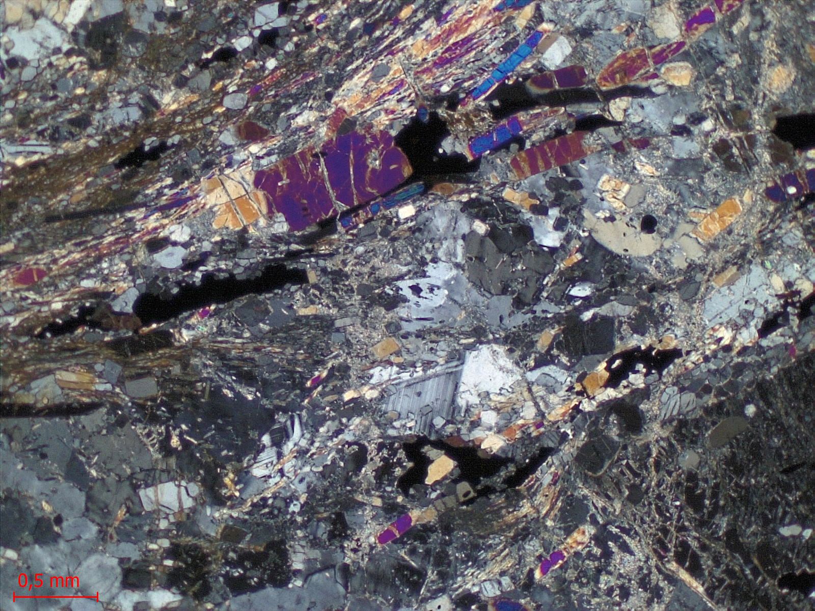  Microscope Granulite à sillimanite Paragneiss de la série de Valpelline Alpes Nappe de la Dent Blanche Valpelline Entre Dzovennoz et Bionaz